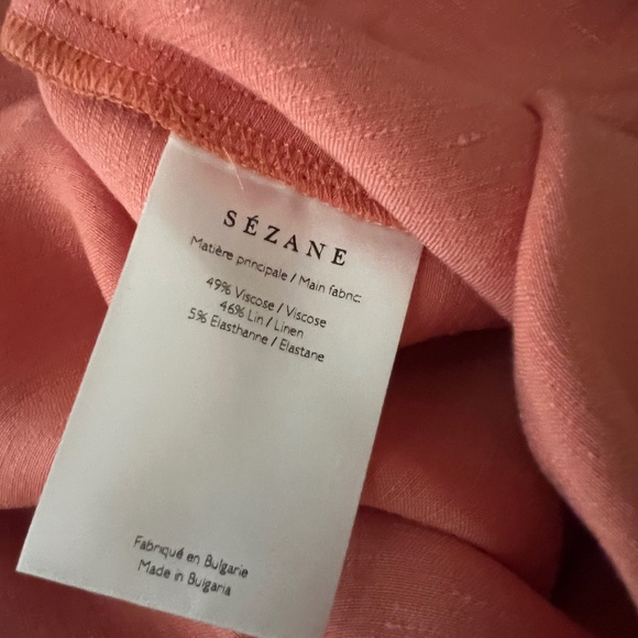 Sezane Peach Gustavo Trousers sz 40 US 8 Satin Like - Picture 5 of 11